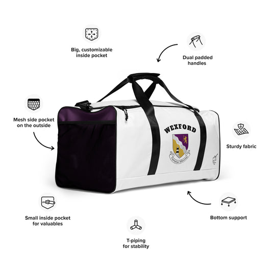 Wexford County-Inspired Gear Bag – The Yellow Bellies – Premium Sports Holdall in Purple & Gold-The Hurlers Bag