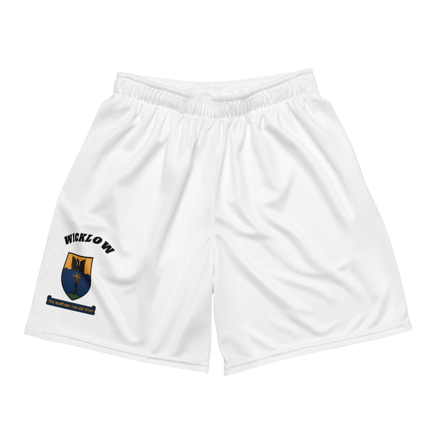 County Wicklow-Inspired Mesh Sport Shorts – White | The Hurlers Bag-The Hurlers Bag