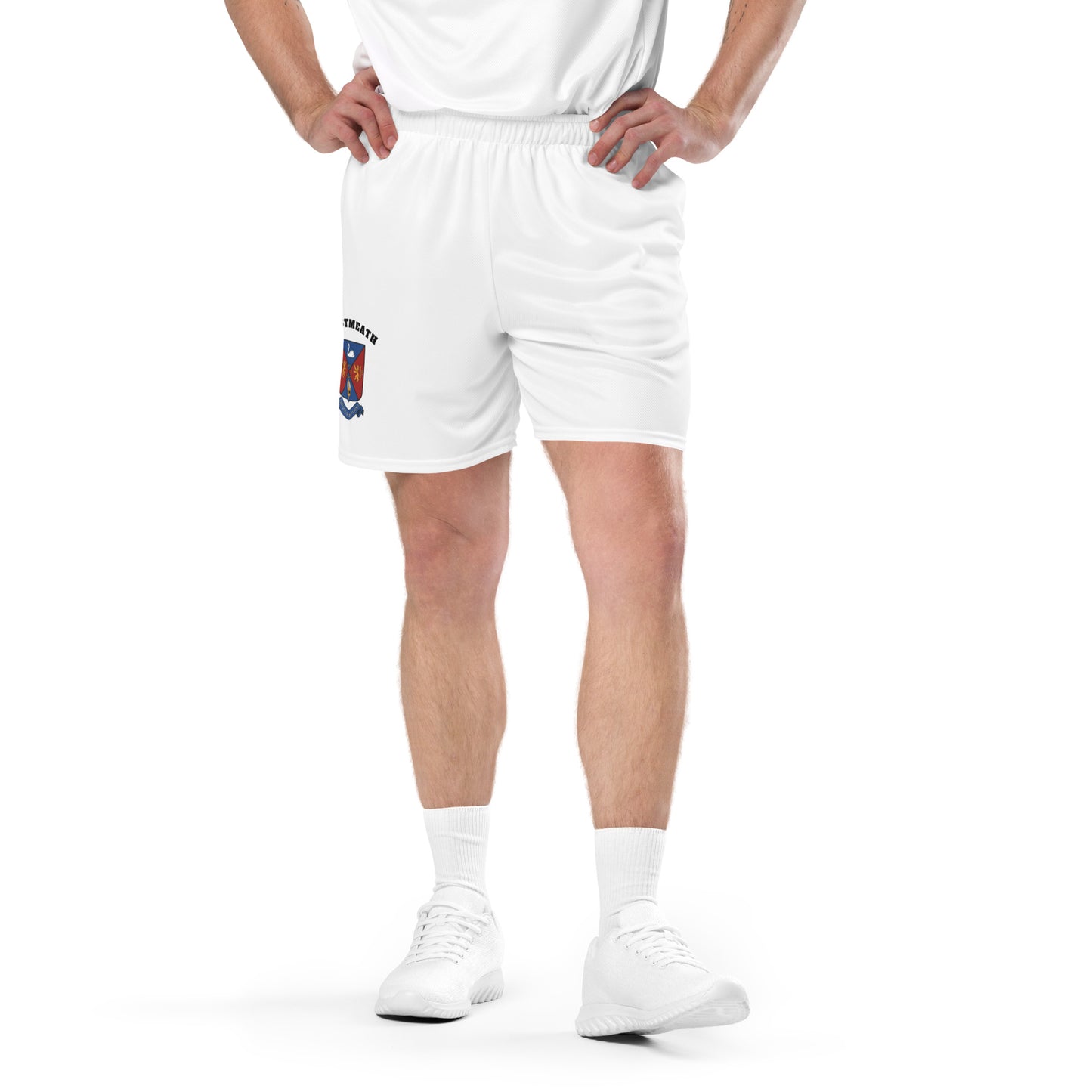 County Westmeath-Inspired Mesh Sport Shorts – White | The Hurlers Bag-The Hurlers Bag