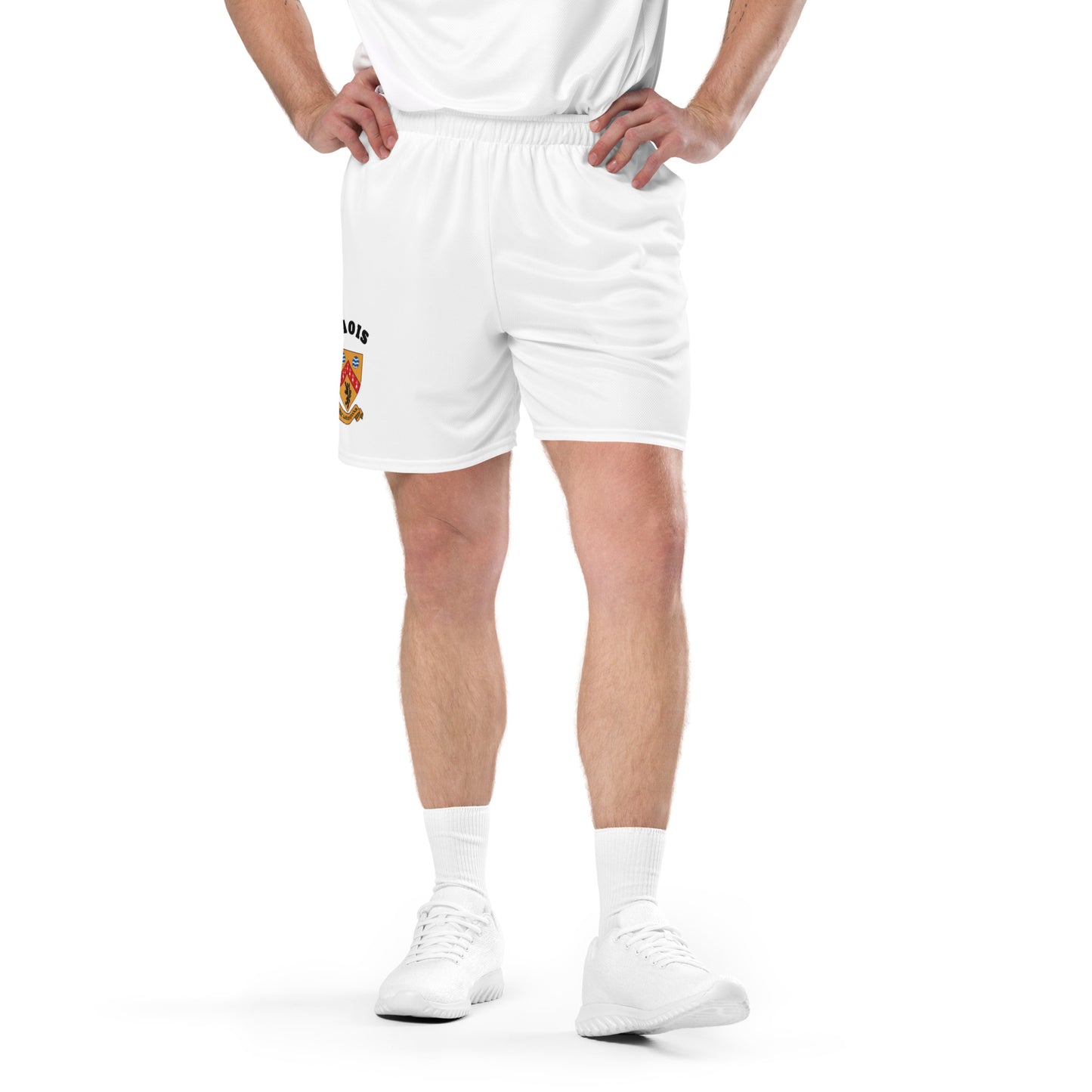 County Laois-Inspired Mesh Sport Shorts – White | The Hurlers Bag-The Hurlers Bag