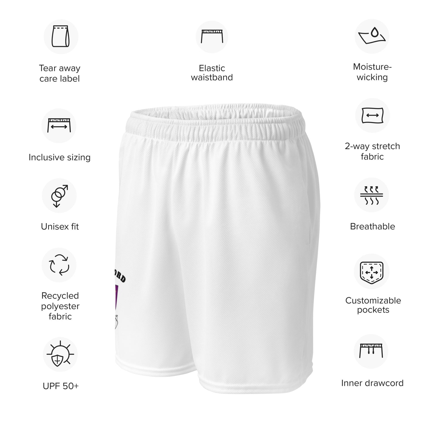 County Wexford-Inspired Mesh Sport Shorts – White | The Hurlers Bag-The Hurlers Bag