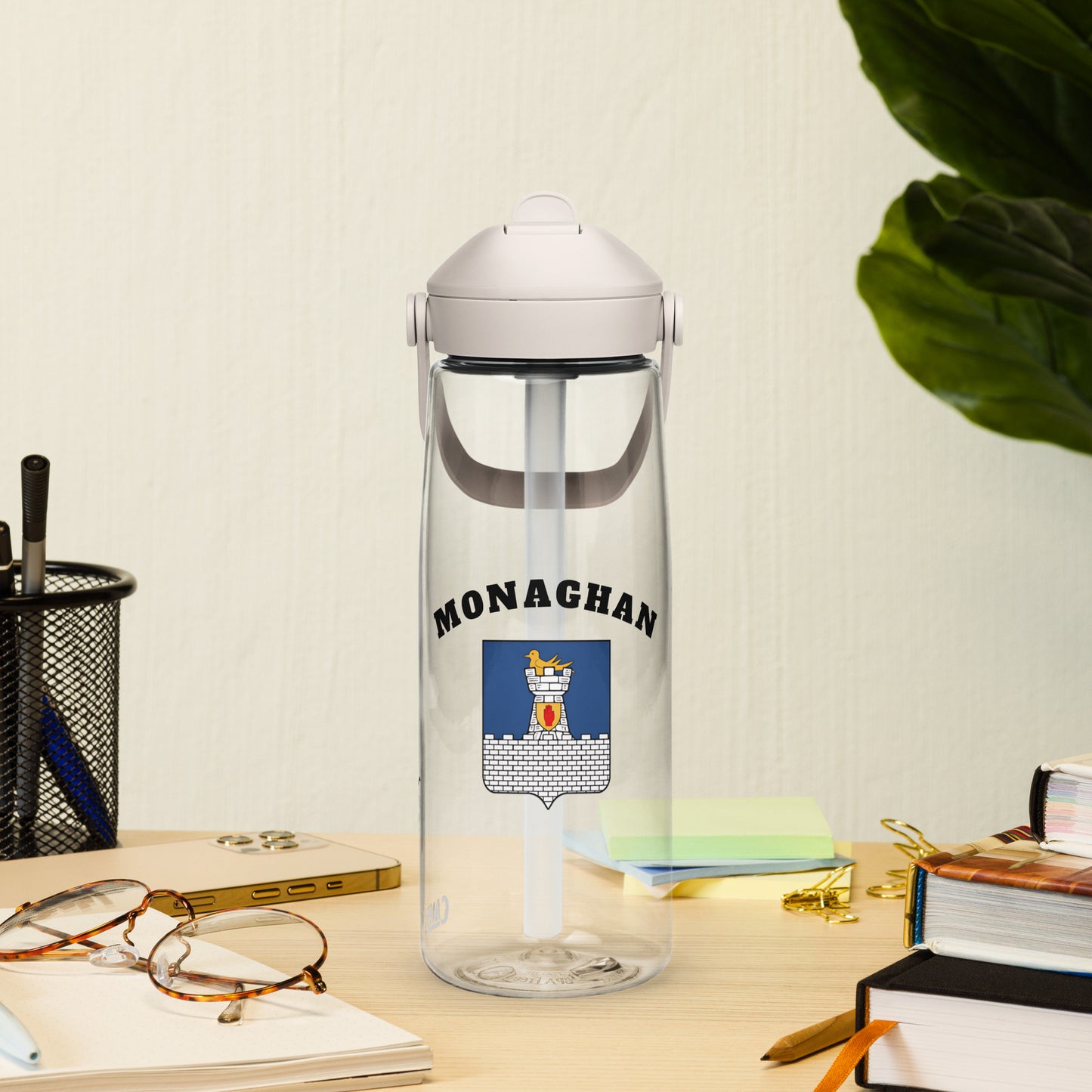 County Monaghan–Inspired Flip Straw Water Bottle | Irish Heritage – 739ml (25oz)-The Hurlers Bag