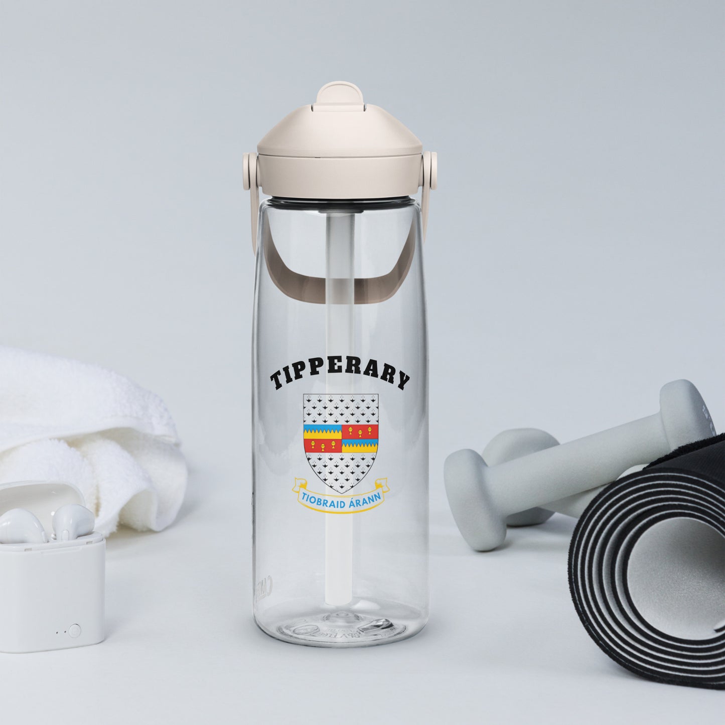 County Tipperary–Inspired Flip Straw Water Bottle | Irish Heritage – 739ml (25oz)-The Hurlers Bag