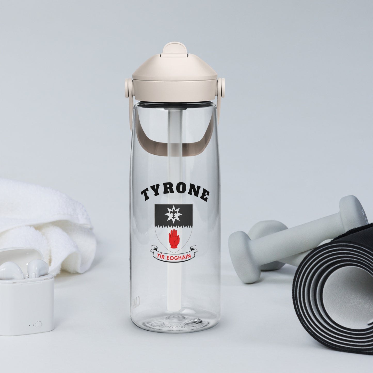 County Tyrone–Inspired Flip Straw Water Bottle | Irish Heritage – 739ml (25oz)-The Hurlers Bag