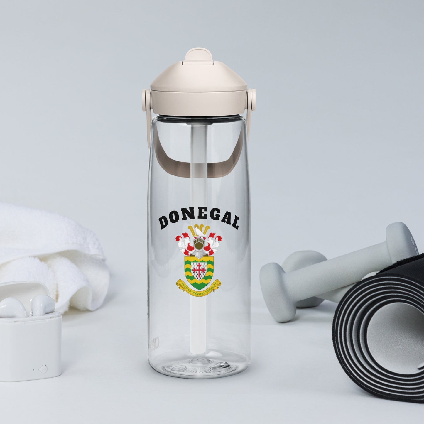 County Donegal–Inspired Flip Straw Water Bottle | Irish Heritage – 739ml (25oz)-The Hurlers Bag