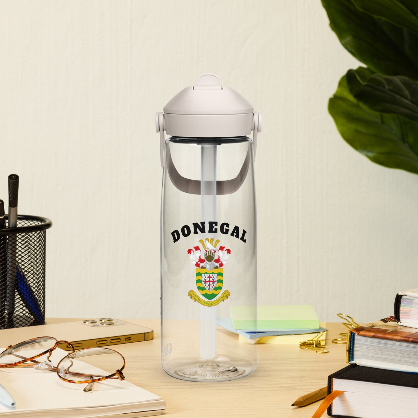 County Donegal–Inspired Flip Straw Water Bottle | Irish Heritage – 739ml (25oz)-The Hurlers Bag