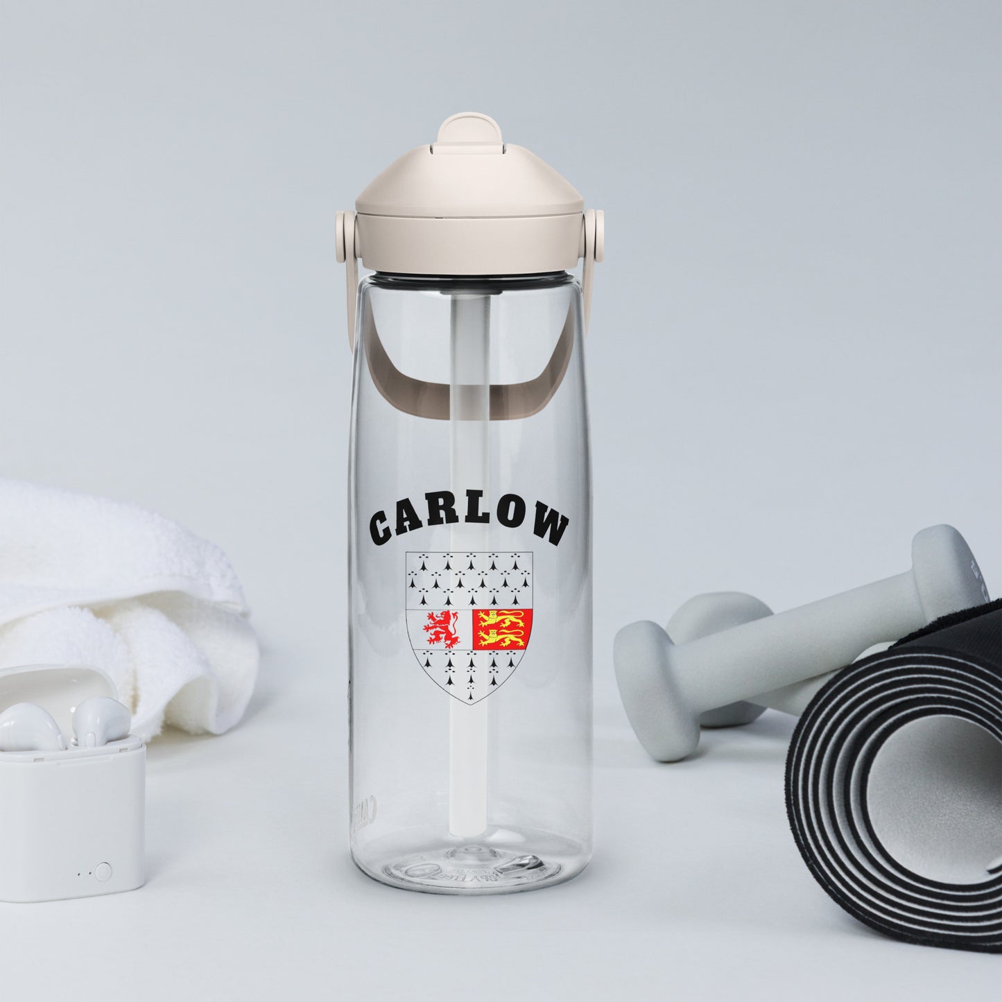 County Carlow–Inspired Flip Straw Water Bottle | Irish Heritage – 739ml (25oz)-The Hurlers Bag