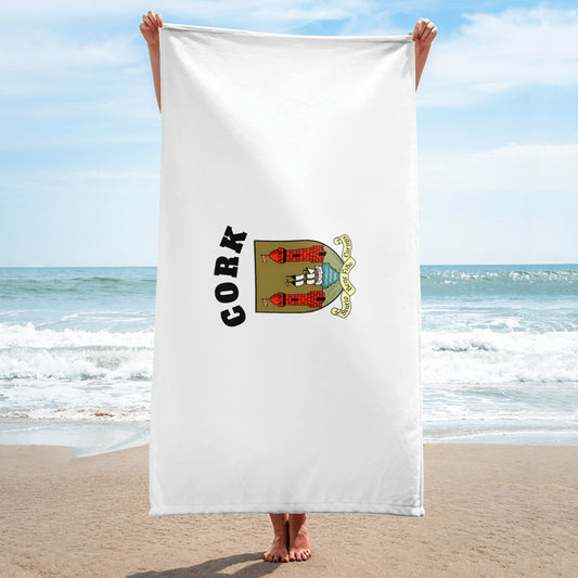 Cork County-Inspired Towel – The Rebel County – Crest & CORK Block Text | County Threads-The Hurlers Bag