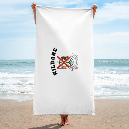 Kildare County-Inspired Towel – The Lilywhites – County Crest & Colours-The Hurlers Bag