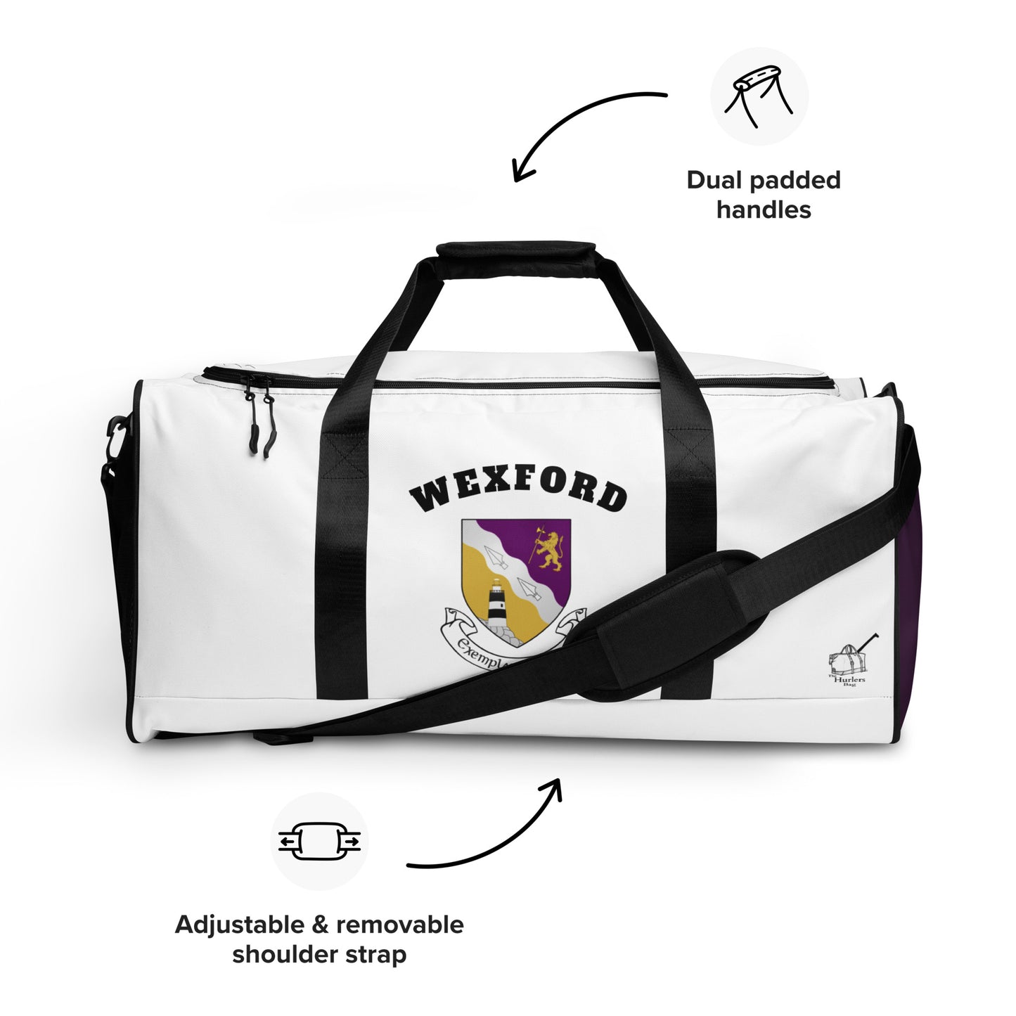 Wexford County-Inspired Gear Bag – The Yellow Bellies – Premium Sports Holdall in Purple & Gold-The Hurlers Bag