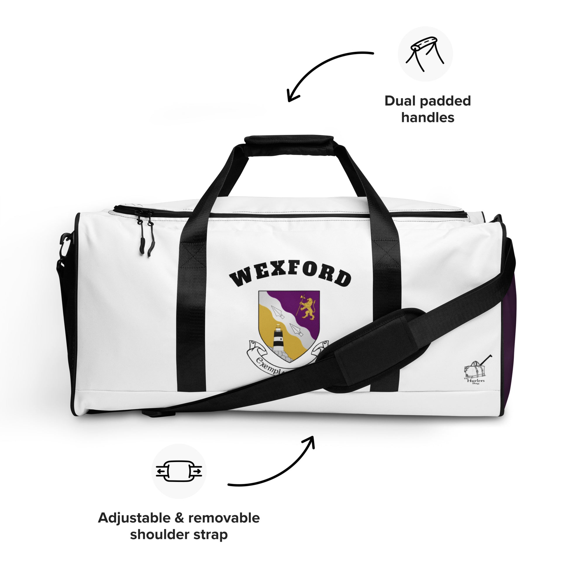 Wexford County-Inspired Gear Bag – The Yellow Bellies – Premium Sports Holdall in Purple & Gold-The Hurlers Bag