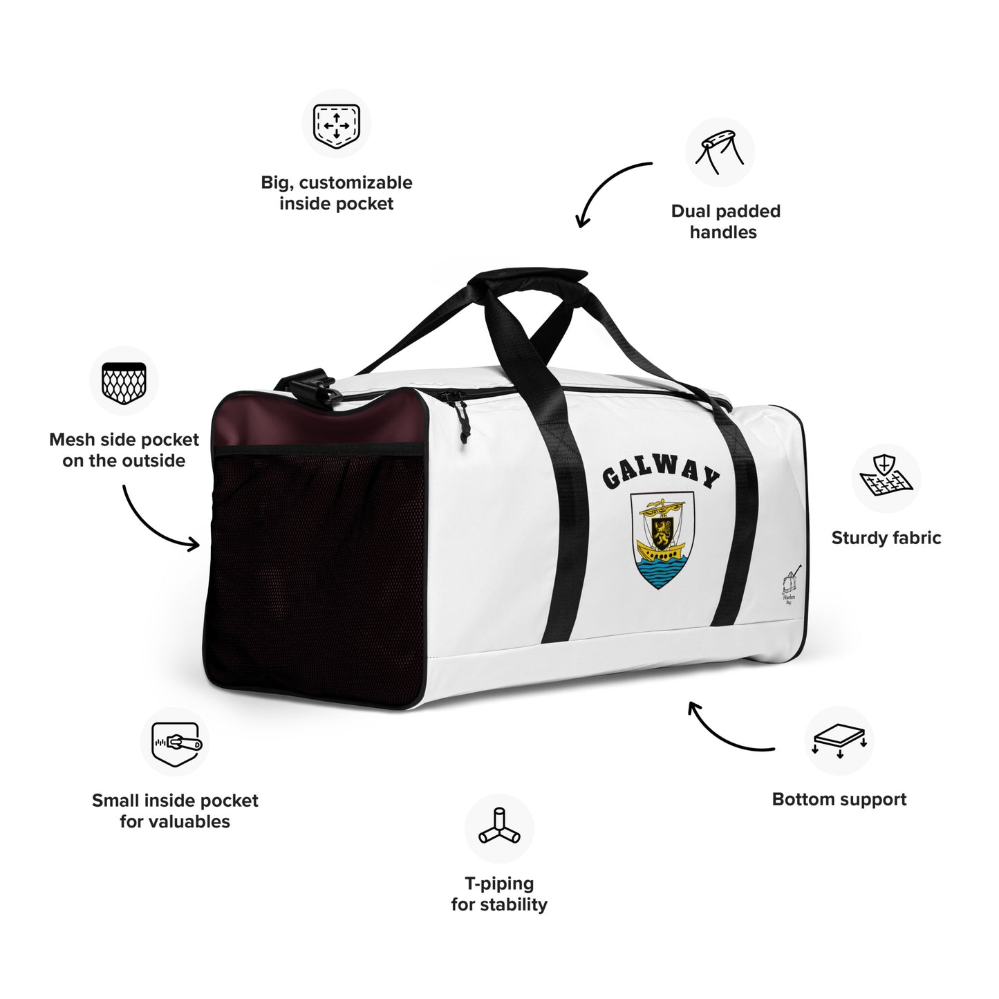 Galway Gear Bag – The Tribesman County – County-Inspired Colours Holdall-The Hurlers Bag