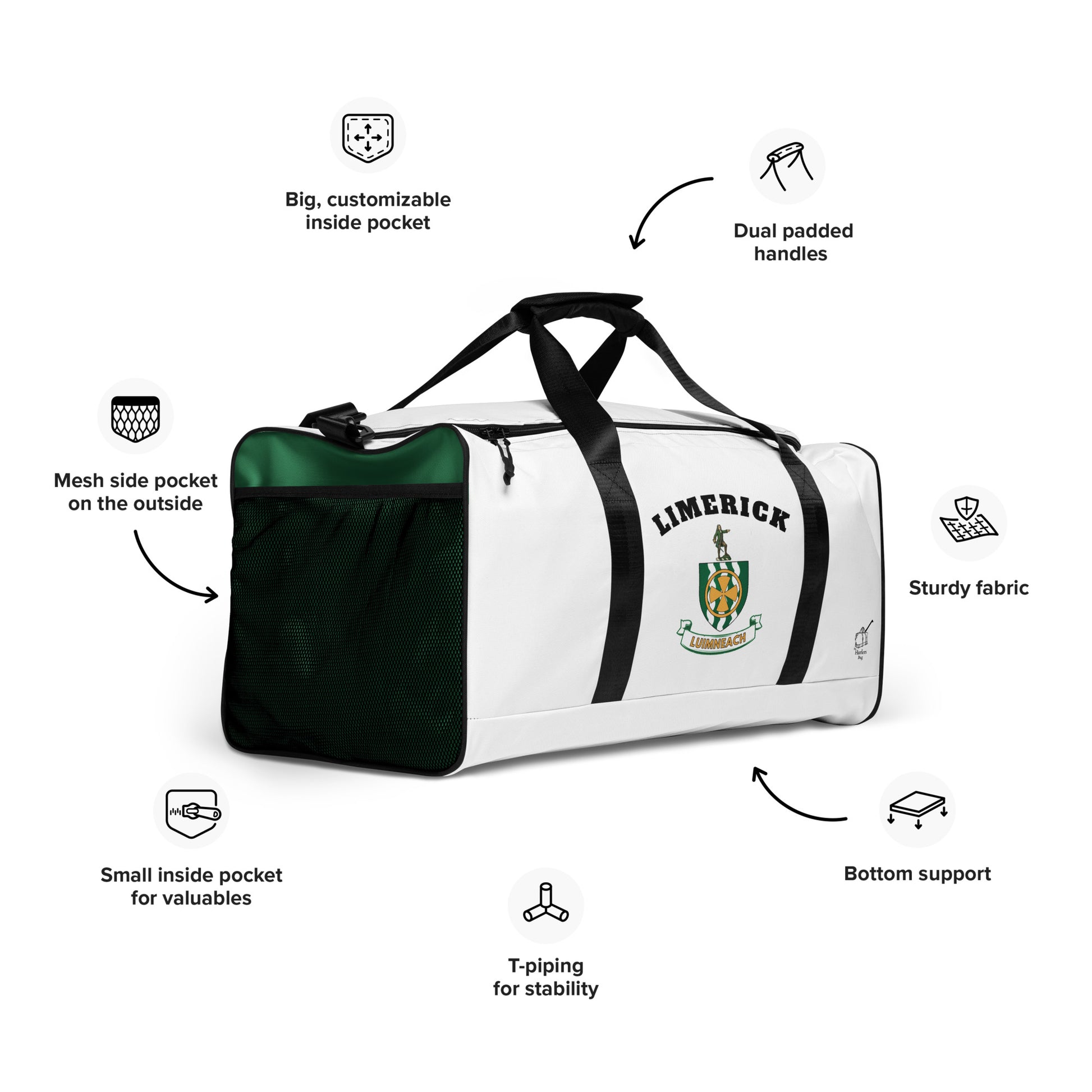Limerick Gear Bag – The Treaty County – County-Inspired Colours Holdall-The Hurlers Bag