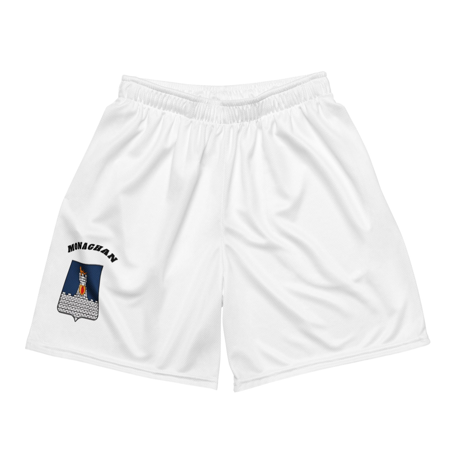 County Monaghan-Inspired Mesh Sport Shorts – White | The Hurlers Bag-The Hurlers Bag