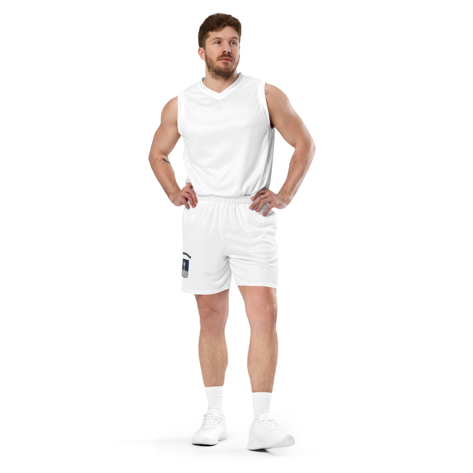 County Monaghan-Inspired Mesh Sport Shorts – White | The Hurlers Bag-The Hurlers Bag