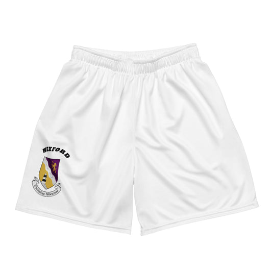 County Wexford-Inspired Mesh Sport Shorts – White | The Hurlers Bag-The Hurlers Bag