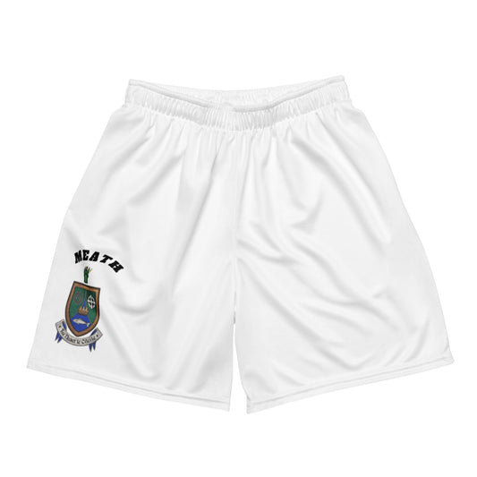 County Meath-Inspired Mesh Sport Shorts – White | The Hurlers Bag-The Hurlers Bag