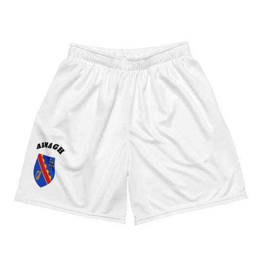 County Armagh-Inspired Mesh Sport Shorts – White | The Hurlers Bag-The Hurlers Bag