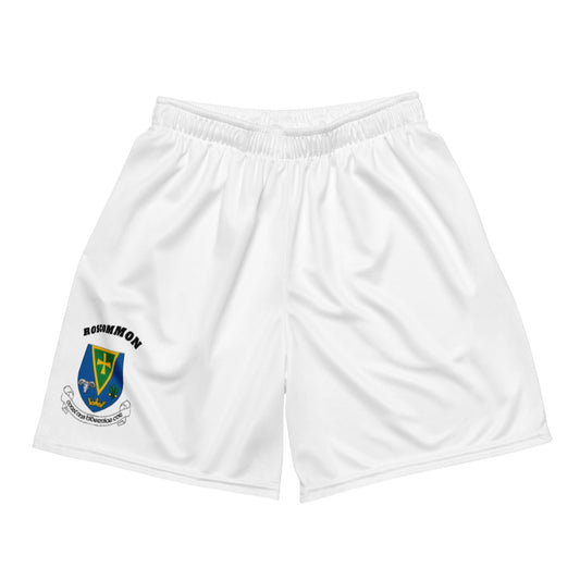 County Roscommon-Inspired Mesh Sport Shorts – White | The Hurlers Bag-The Hurlers Bag