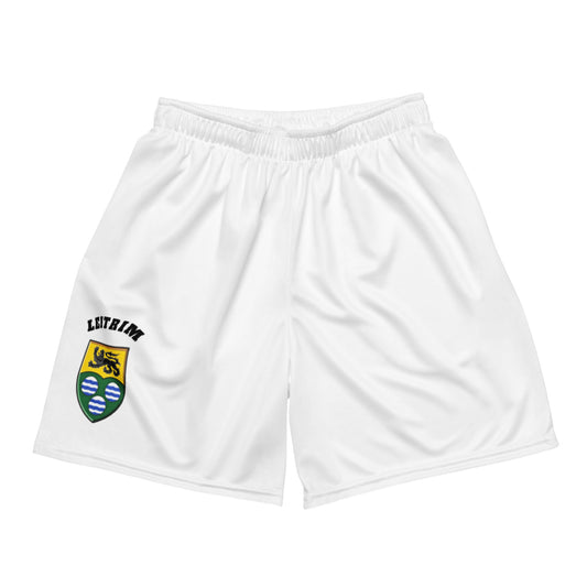 County Leitrim-Inspired Mesh Sport Shorts – White | The Hurlers Bag-The Hurlers Bag