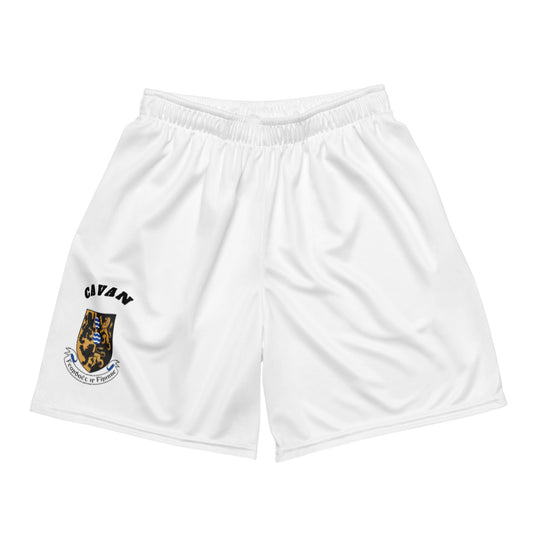County Cavan-Inspired Mesh Sport Shorts – White | The Hurlers Bag-The Hurlers Bag