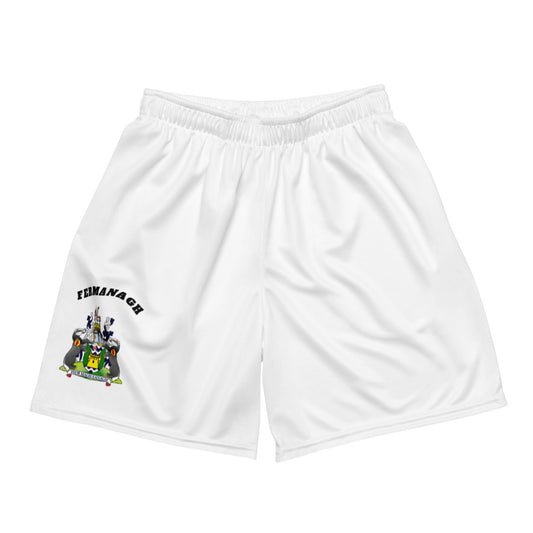 County Fermanagh-Inspired Mesh Sport Shorts – White | The Hurlers Bag-The Hurlers Bag