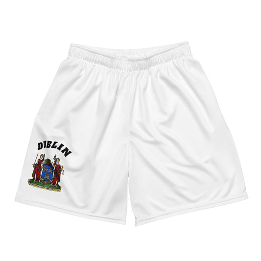 County Dublin-Inspired Mesh Sport Shorts – White | The Hurlers Bag-The Hurlers Bag