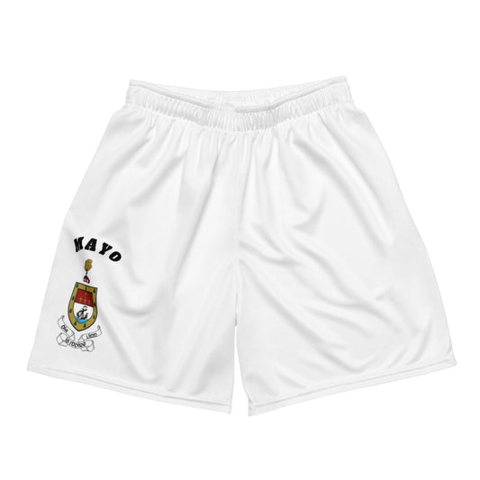 County Mayo-Inspired Mesh Sport Shorts – White | The Hurlers Bag-The Hurlers Bag