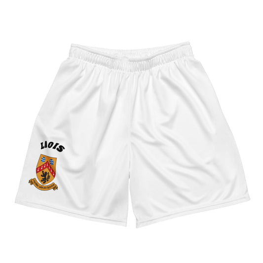 County Laois-Inspired Mesh Sport Shorts – White | The Hurlers Bag-The Hurlers Bag