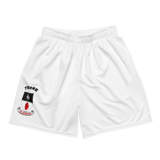 County Tyrone-Inspired Mesh Sport Shorts – White | The Hurlers Bag-The Hurlers Bag