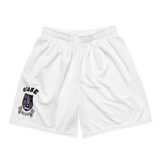 County Clare-Inspired Mesh Sport Shorts – White | The Hurlers Bag-The Hurlers Bag