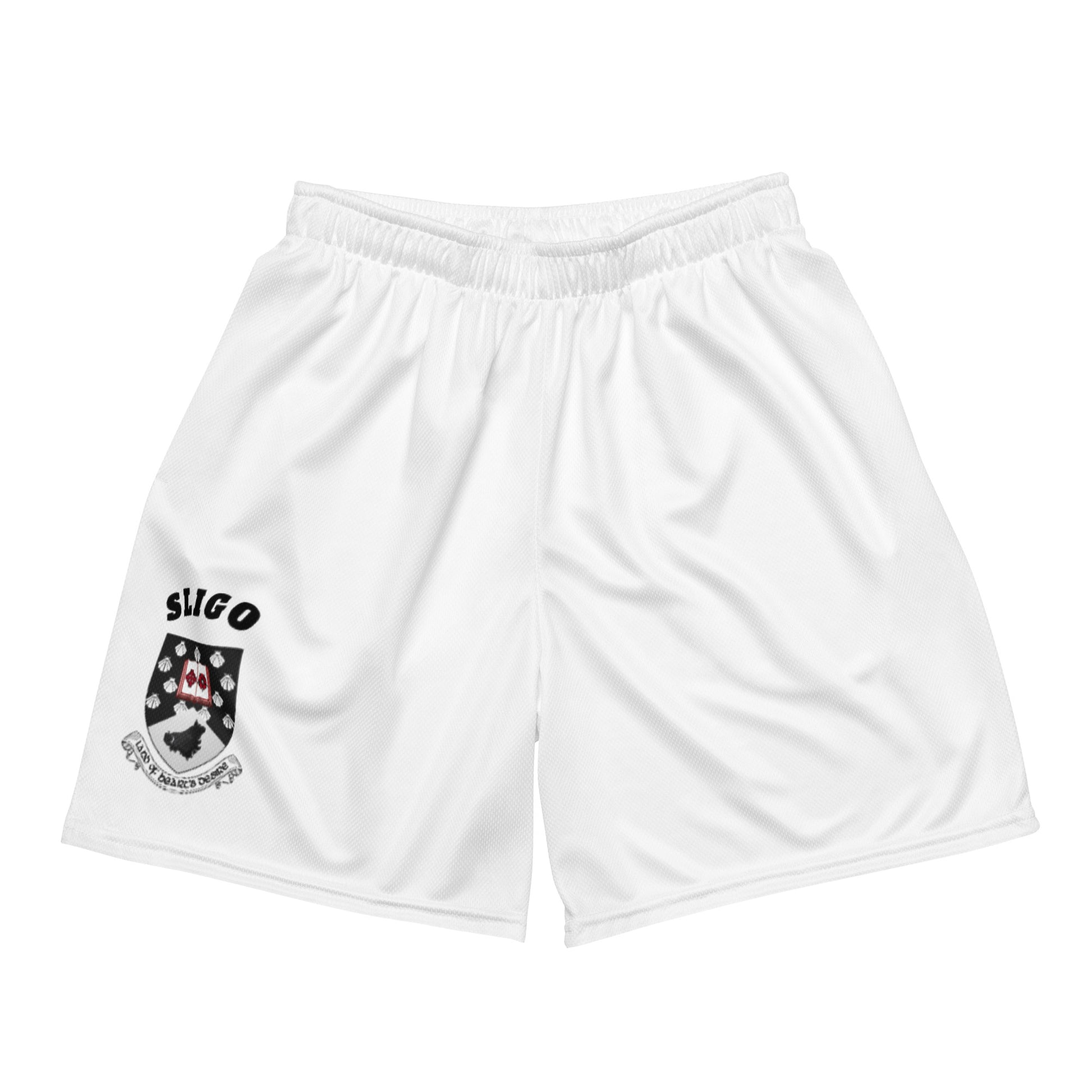 County Sligo-Inspired Mesh Sport Shorts – White | The Hurlers Bag-The Hurlers Bag