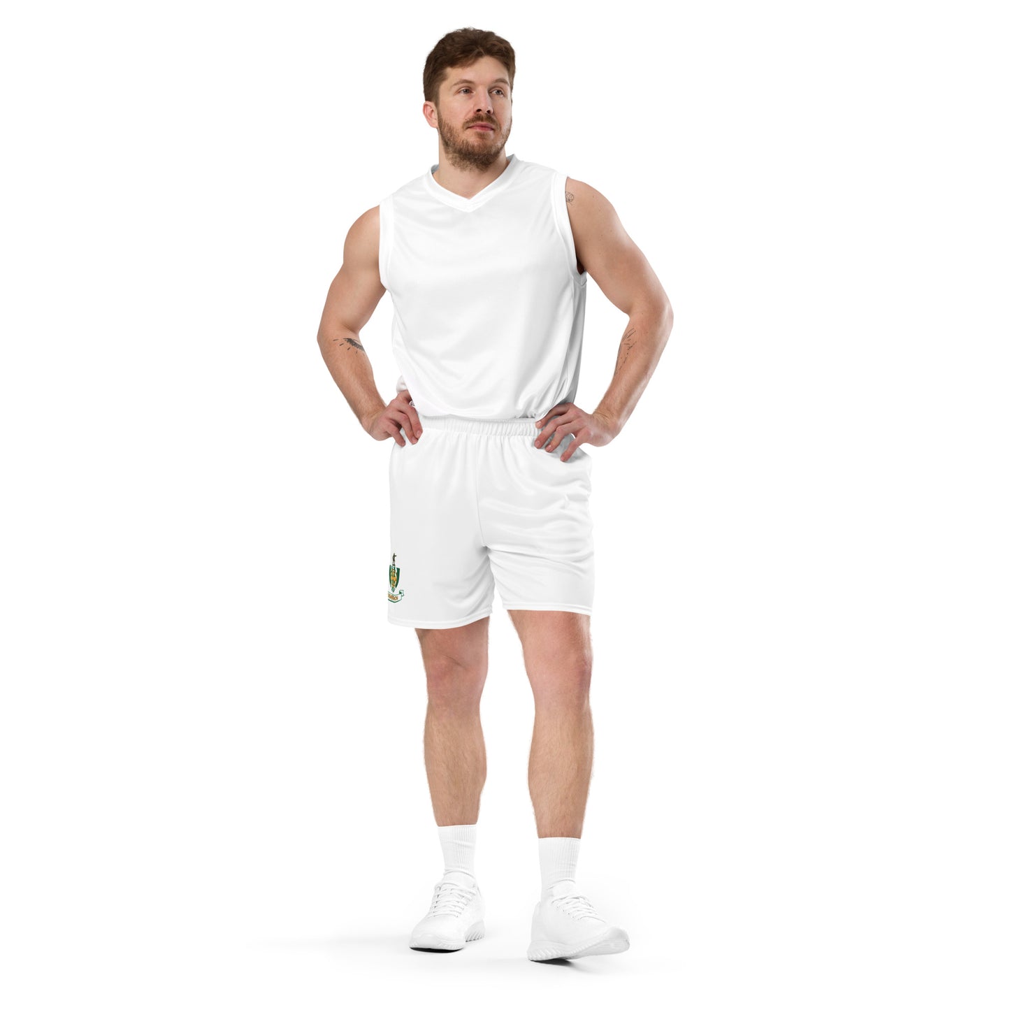 County Limerick-Inspired Mesh Sport Shorts – White | The Hurlers Bag-The Hurlers Bag