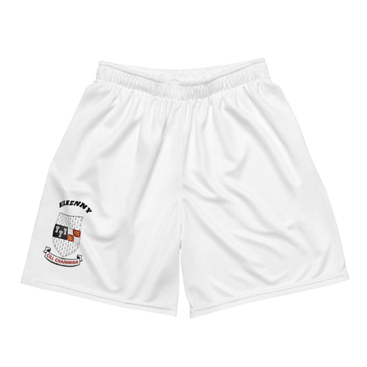 County Kilkenny-Inspired Mesh Sport Shorts – White | The Hurlers Bag-The Hurlers Bag