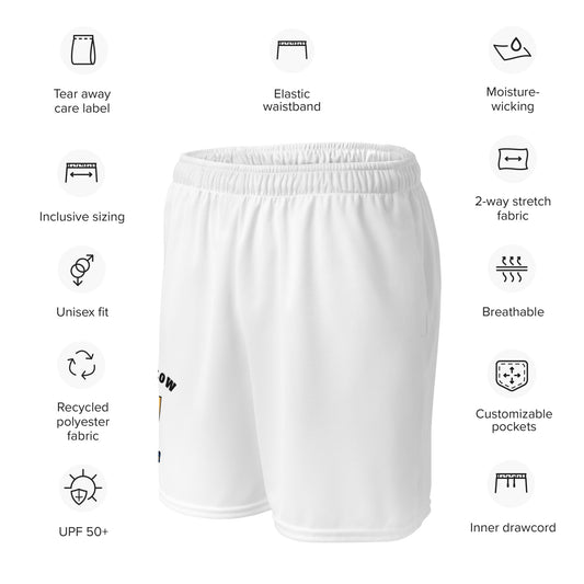 County Wicklow-Inspired Mesh Sport Shorts – White | The Hurlers Bag-The Hurlers Bag