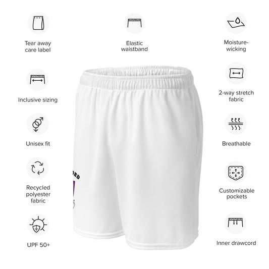 County Wexford-Inspired Mesh Sport Shorts – White | The Hurlers Bag-The Hurlers Bag
