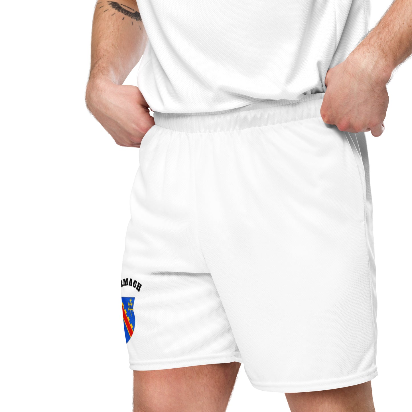 County Armagh-Inspired Mesh Sport Shorts – White | The Hurlers Bag-The Hurlers Bag