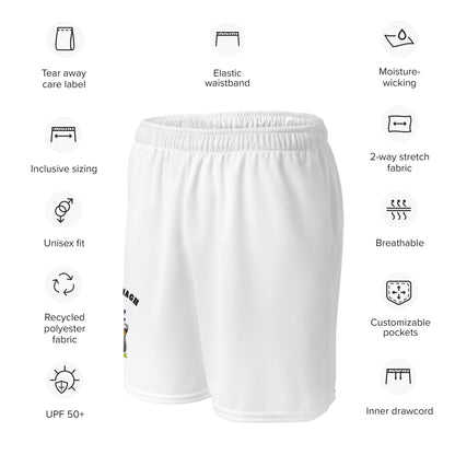 County Fermanagh-Inspired Mesh Sport Shorts – White | The Hurlers Bag-The Hurlers Bag