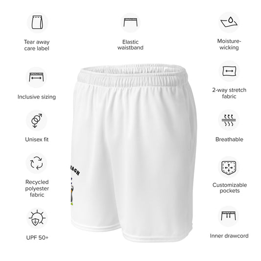 County Fermanagh-Inspired Mesh Sport Shorts – White | The Hurlers Bag-The Hurlers Bag