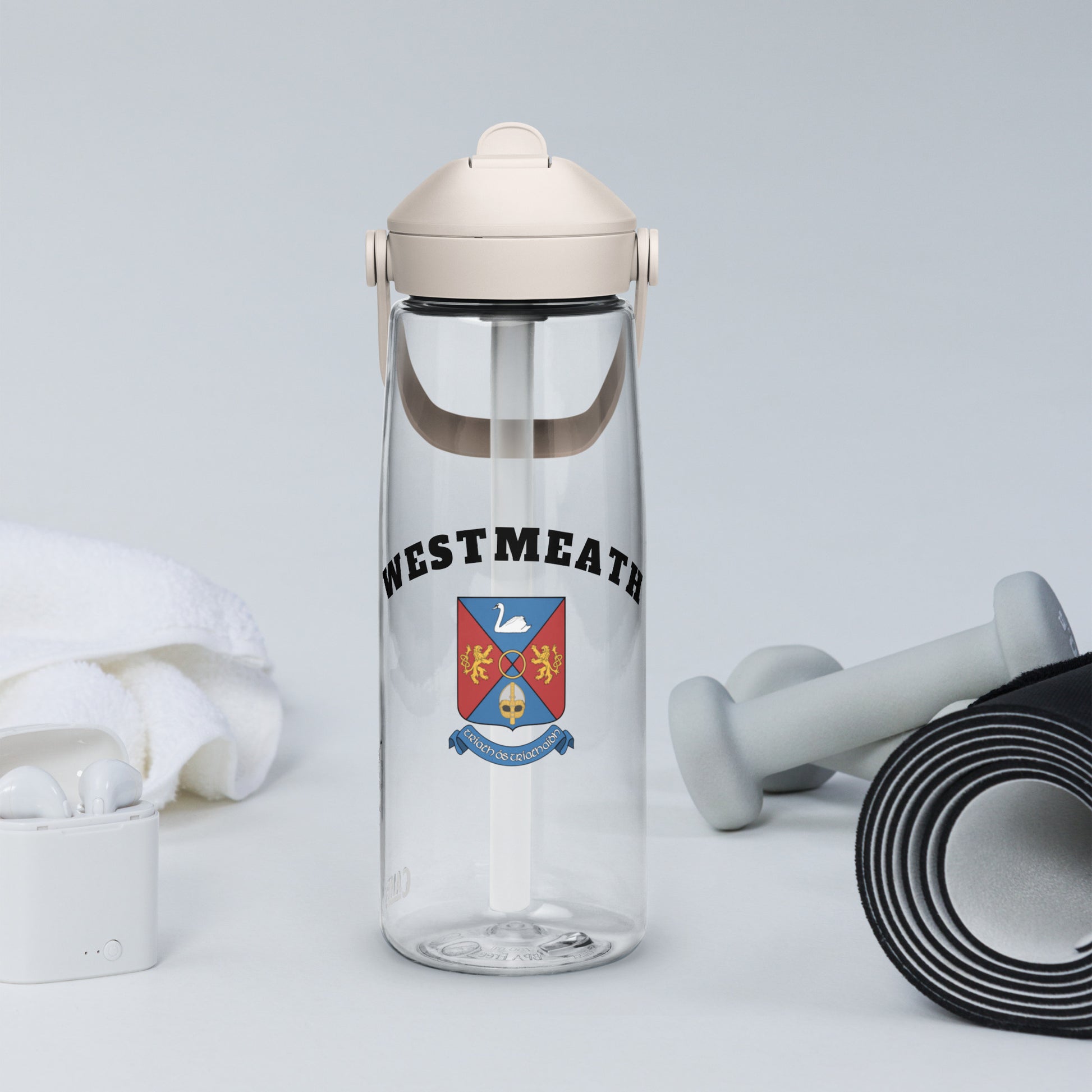 County Westmeath–Inspired Flip Straw Water Bottle | Irish Heritage – 739ml (25oz)-The Hurlers Bag