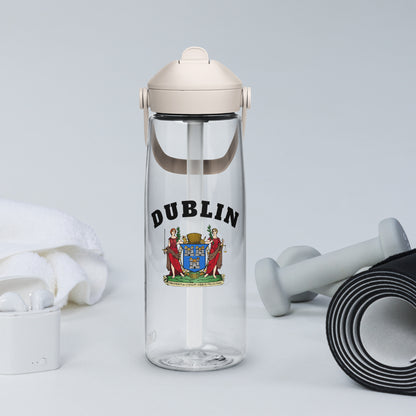 County Dublin–Inspired Flip Straw Water Bottle | Irish Heritage – 739ml (25oz)-The Hurlers Bag