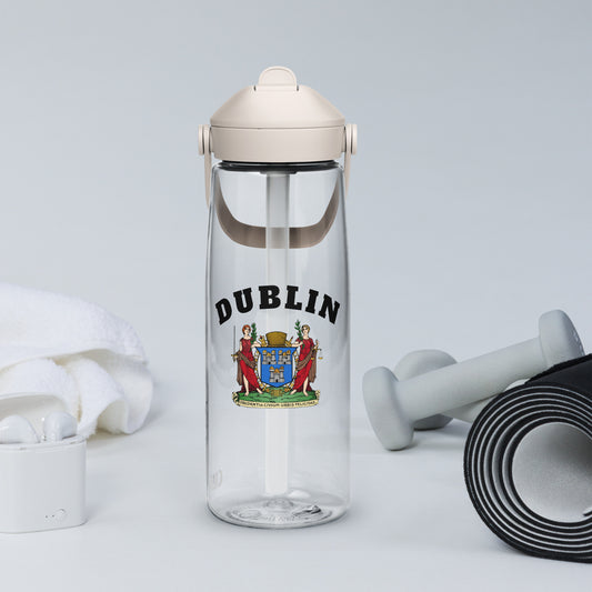 County Dublin–Inspired Flip Straw Water Bottle | Irish Heritage – 739ml (25oz)-The Hurlers Bag