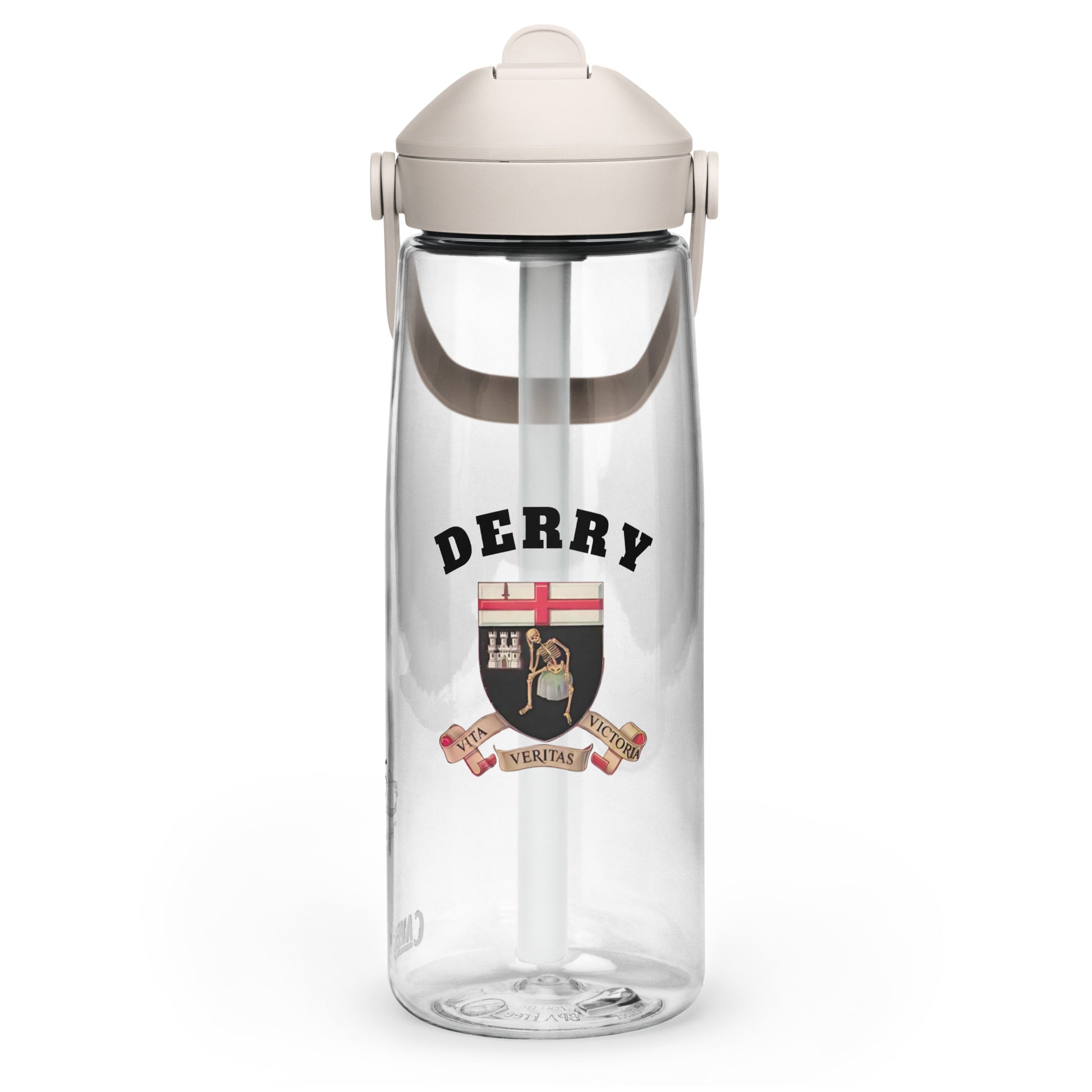 County Derry–Inspired Flip Straw Water Bottle | Irish Heritage – 739ml (25oz)-The Hurlers Bag
