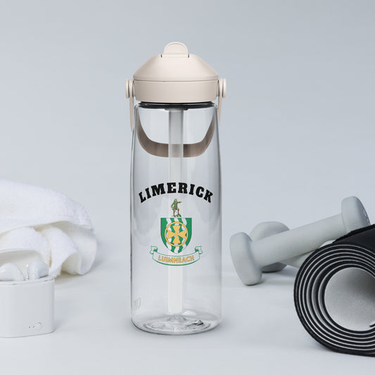 County Limerick–Inspired Flip Straw Water Bottle | Irish Heritage – 739ml (25oz)-The Hurlers Bag