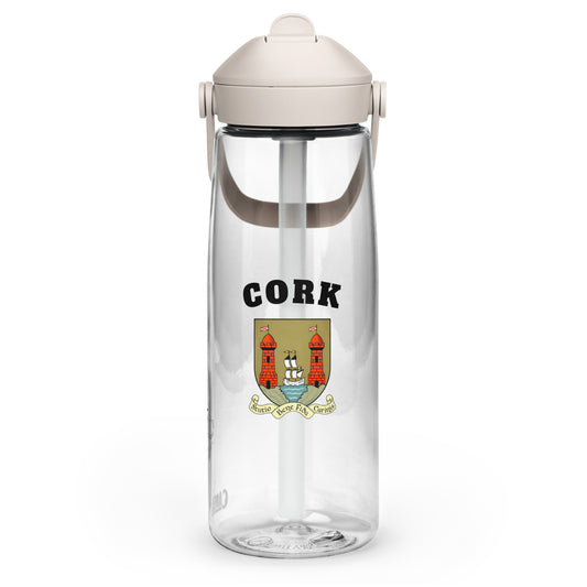 County Cork–Inspired Flip Straw Water Bottle | Irish Heritage – 739ml (25oz)-The Hurlers Bag