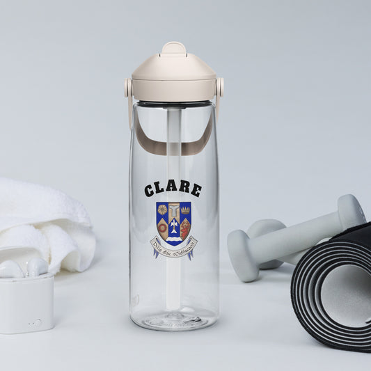 County Clare–Inspired Flip Straw Water Bottle | Irish Heritage – 739ml (25oz)-The Hurlers Bag