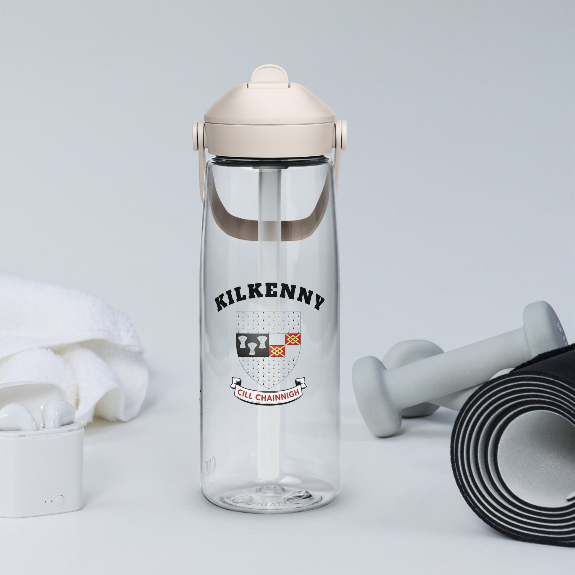 County Kilkenny–Inspired Flip Straw Water Bottle | Irish Heritage – 739ml (25oz)-The Hurlers Bag