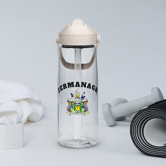 County Fermanagh–Inspired Flip Straw Water Bottle | Irish Heritage – 739ml (25oz)-The Hurlers Bag