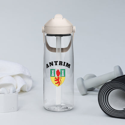 County Antrim–Inspired Flip Straw Water Bottle | Irish Heritage – 739ml (25oz)-The Hurlers Bag