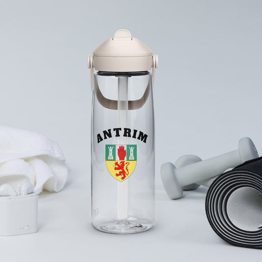 County Antrim–Inspired Flip Straw Water Bottle | Irish Heritage – 739ml (25oz)-The Hurlers Bag
